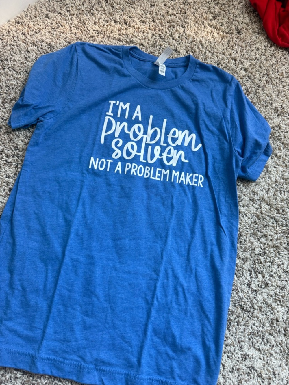 Bella Canvas Blue Graphic Tee "I'm a Problem Solver"